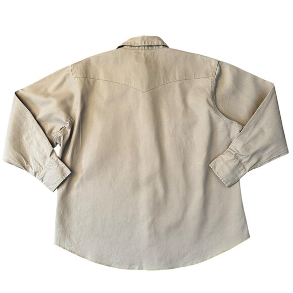 Wrangler Men's Cowboy Cut Firm Finish Long Sleeve Pearl Snap Work Shirt XXL - Picture 3 of 5